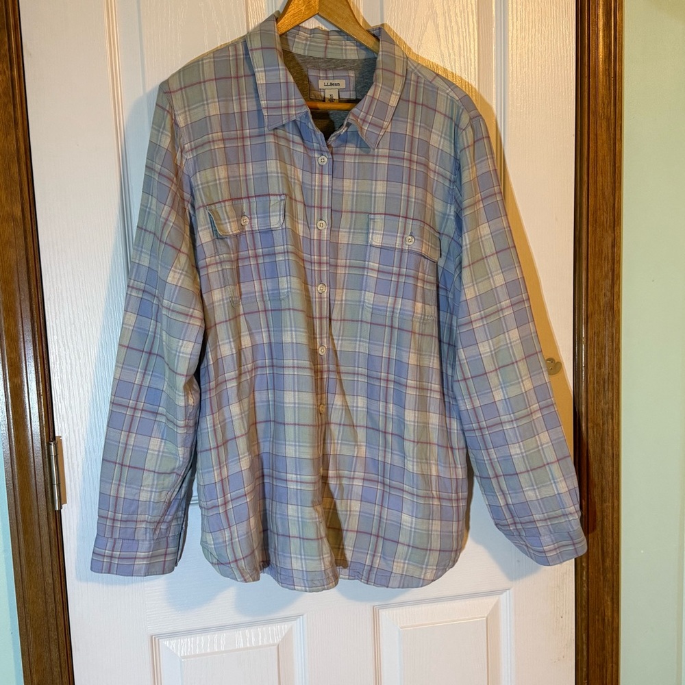 L.L. Bean Lined Flannel Button Down Shirt XL